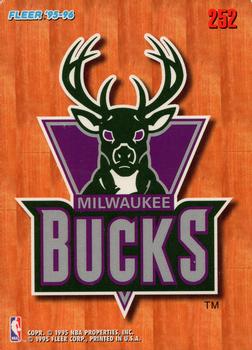 1995-96 Fleer European #252 Milwaukee Bucks Front