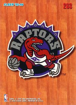 1995-96 Fleer European #263 Toronto Raptors Front