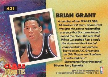 1995-96 Fleer European #431 Brian Grant Back