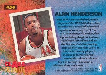 1995-96 Fleer European #454 Alan Henderson Back