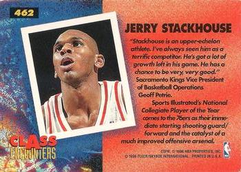 1995-96 Fleer European #462 Jerry Stackhouse Back
