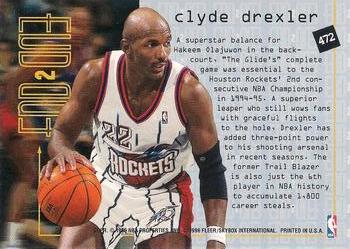 1995-96 Fleer European #472 Clyde Drexler Back