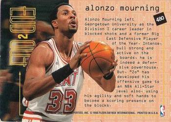 1995-96 Fleer European #480 Alonzo Mourning Back