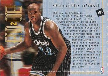 1995-96 Fleer European #483 Shaquille O'Neal Back