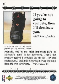 1994 Upper Deck Jordan Rare Air #15 Michael Jordan Back