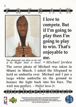 1994 Upper Deck Jordan Rare Air #1 Michael Jordan Back
