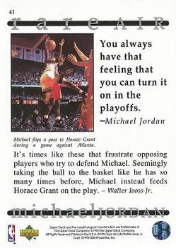 1994 Upper Deck Jordan Rare Air #41 Michael Jordan Back