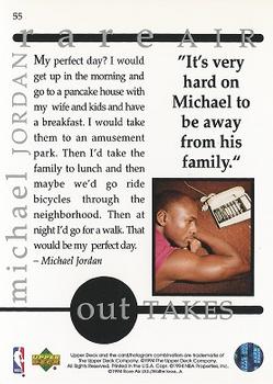 1994 Upper Deck Jordan Rare Air #55 Michael Jordan Back