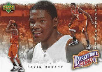 2007-08 Upper Deck - Basketball Heroes: Kevin Durant #KD-4 Kevin Durant Front