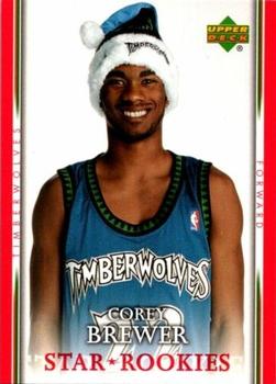 2007-08 Upper Deck - Santa Hat Star Rookies #SH-CB Corey Brewer Front