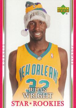 2007-08 Upper Deck - Santa Hat Star Rookies #SH-JW Julian Wright Front
