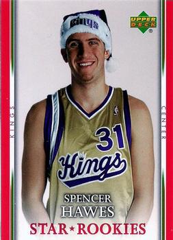 2007-08 Upper Deck - Santa Hat Star Rookies #SH-SH Spencer Hawes Front