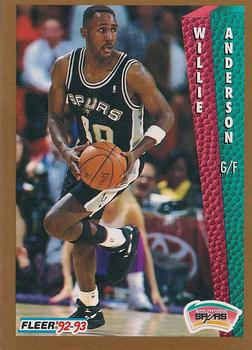 1992-93 Fleer Tony's Pizza #NNO Willie Anderson Front