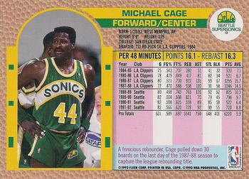 1992-93 Fleer Tony's Pizza #NNO Michael Cage Back