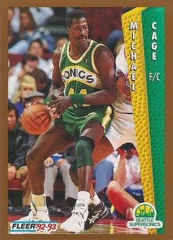 1992-93 Fleer Tony's Pizza #NNO Michael Cage Front