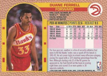 1992-93 Fleer Tony's Pizza #NNO Duane Ferrell Back