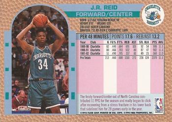 1992-93 Fleer Tony's Pizza #NNO J.R. Reid Back