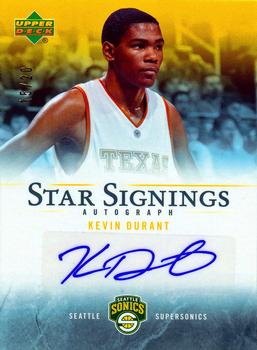 2007-08 Upper Deck - Star Signings Gold #SS-KD Kevin Durant Front