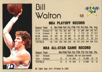1993-94 Star #58 Bill Walton Back
