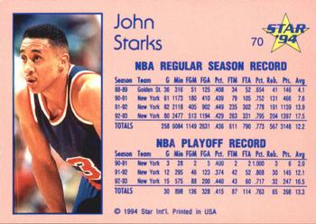 1993-94 Star #70 John Starks Back