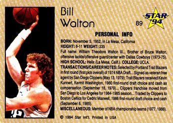 1993-94 Star #89 Bill Walton Back