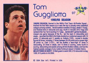 1993-94 Star #97 Tom Gugliotta Back