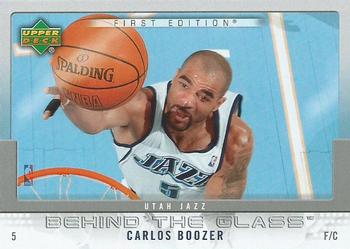 2007-08 Upper Deck First Edition - Behind the Glass #BG-BO Carlos Boozer Front