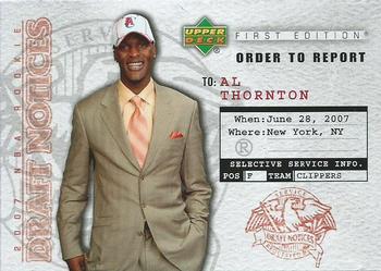 2007-08 Upper Deck First Edition - Draft Notices #DN14 Al Thornton Front