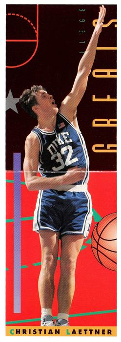 1993 Kellogg's College Greats Postercards #NNO Christian Laettner Front