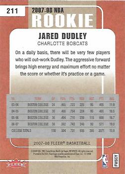 2007-08 Fleer #211 Jared Dudley Back