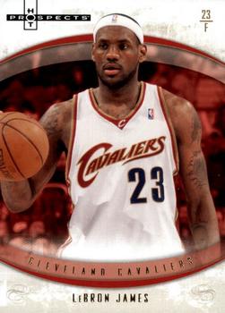 LeBron James 2007-08 NBA Hot Prospects Property of Cavs XL Red Hot GU  Jersey /25
