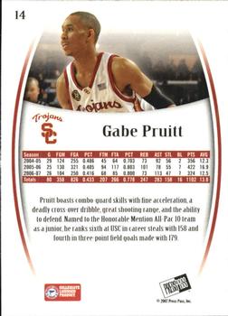 2007-08 Press Pass Legends #14 Gabe Pruitt Back