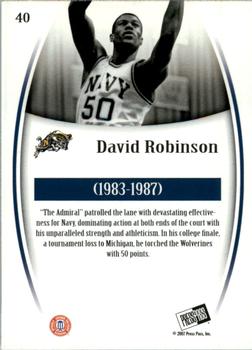 2007-08 Press Pass Legends #40 David Robinson Back