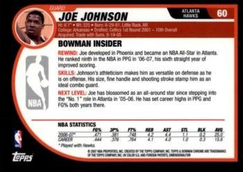 2007-08 Bowman - Chrome #60 Joe Johnson Back
