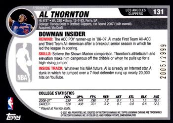 2007-08 Bowman - Chrome #131 Al Thornton Back
