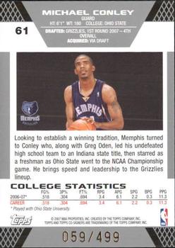 2007-08 Topps Co-Signers #61 Michael Conley Back