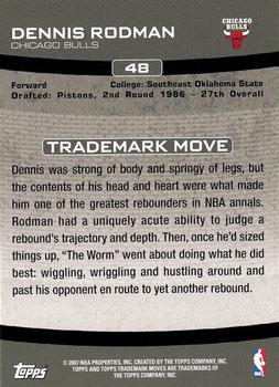 2007-08 Topps Trademark Moves #48 Dennis Rodman Back