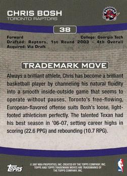 2007-08 Topps Trademark Moves #38 Chris Bosh Back