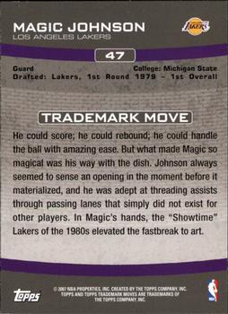 2007-08 Topps Trademark Moves #47 Magic Johnson Back