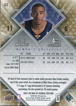 2007-08 SP Rookie Edition #63 Mike Conley Back