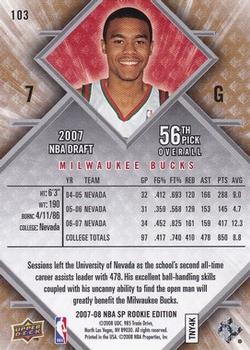 2007-08 SP Rookie Edition #103 Ramon Sessions Back