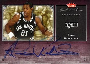 2005-06 Fleer Greats of the Game - Autographs #GG-AR Alvin Robertson Front