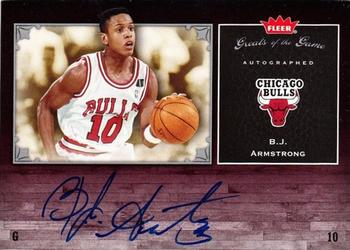 2005-06 Fleer Greats of the Game - Autographs #GG-BA B.J. Armstrong Front
