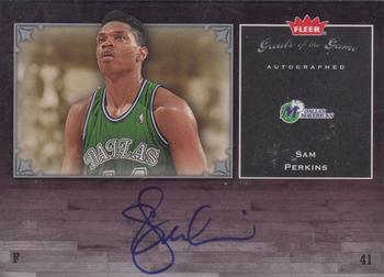 2005-06 Fleer Greats of the Game - Autographs #GG-SP Sam Perkins Front