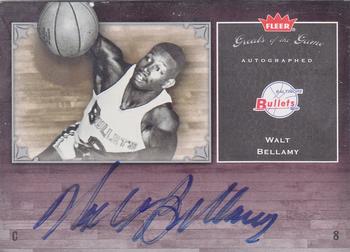 2005-06 Fleer Greats of the Game - Autographs #GG-WB Walt Bellamy Front
