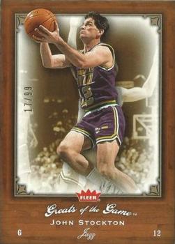 2005-06 Fleer Greats of the Game - Gold #27 John Stockton Front