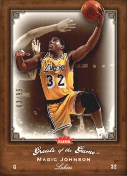 2005-06 Fleer Greats of the Game - Gold #54 Magic Johnson Front