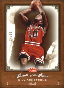2005-06 Fleer Greats of the Game - Gold #63 B.J. Armstrong Front