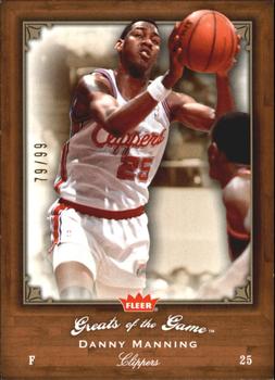 2005-06 Fleer Greats of the Game - Gold #87 Danny Manning Front