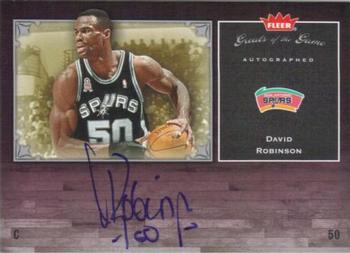 2005-06 Fleer Greats of the Game - Autographs Gold #GG-DR David Robinson Front